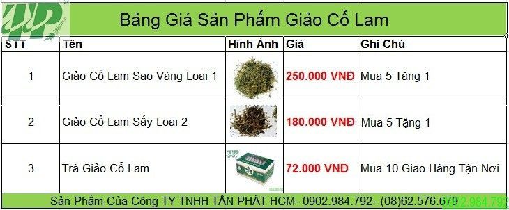 Địa chỉ mua bán giảo cổ lam tại Bình Dương